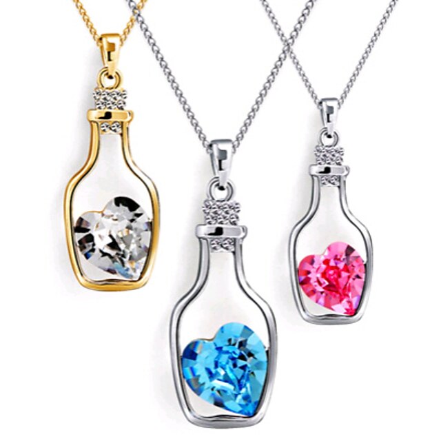  Women's Fashion Chain Necklace Crystal Alloy Chain Necklace , Daily Casual