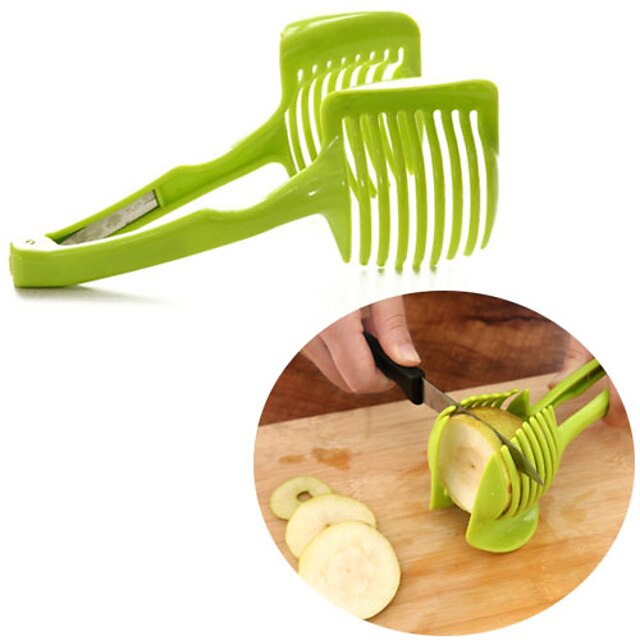  Handheld Fruit Slicer Tomato Cutter Lemon Potato Egg Clip Holder