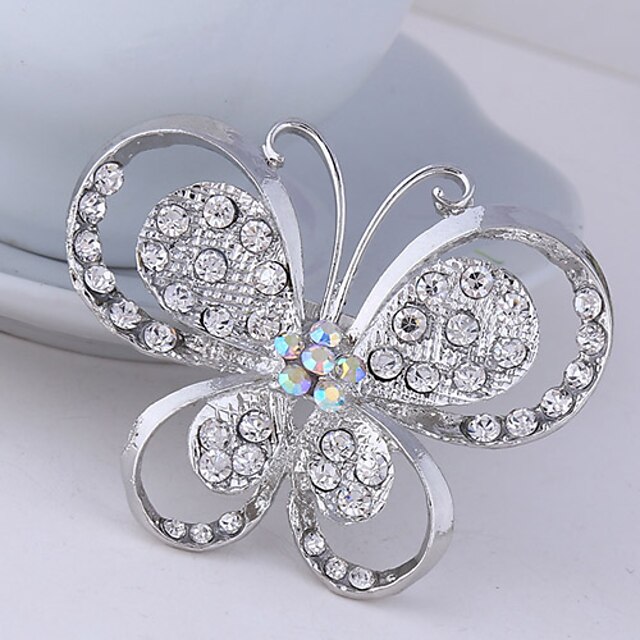  Women's Brooches Butterfly Animal Ladies Party Work Casual Fashion Crystal Cubic Zirconia Brooch Jewelry For Wedding Party Special Occasion Anniversary Birthday Masquerade