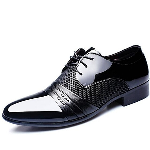  Men's Formal Shoes Patent Leather Spring / Fall Oxfords Black / Brown / Wedding / Party & Evening / Lace-up / Party & Evening / Comfort Shoes