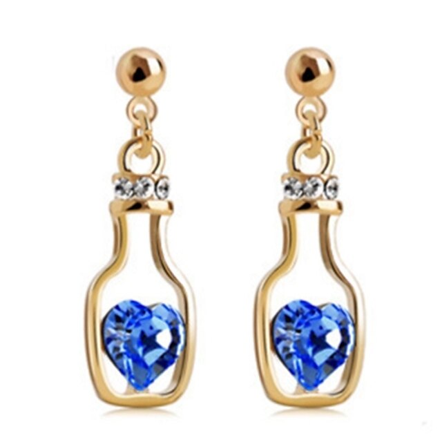  Women's Crystal Drop Earrings - Crystal Rose / Green / Blue For Wedding / Party / Daily