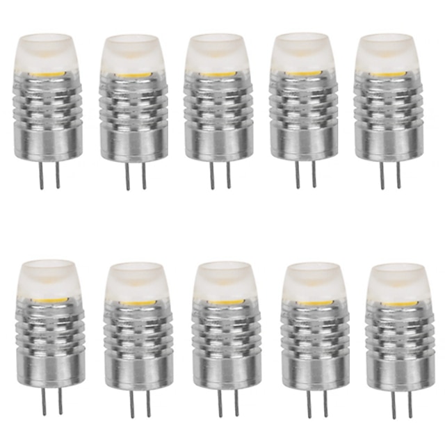  LED-maïslampen 160-190 lm G4 T 1 LED-kralen COB Decoratief Warm wit Koel wit 12 V / 10 stuks / RoHs