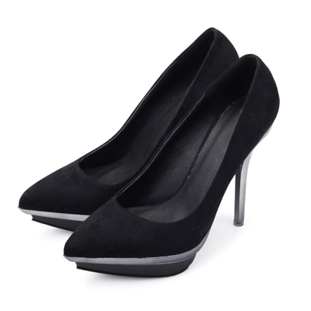  Women's Platform Stiletto Heel Casual Dress Party & Evening Fabric Black / Peach / Fuchsia