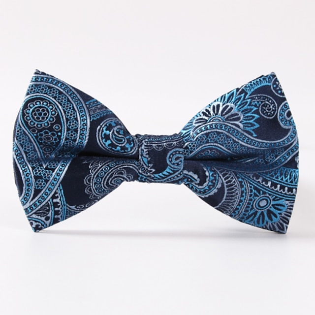  Men's Party/Evening Wedding Blue Paisley  A Formal Butterfly Bow Tie