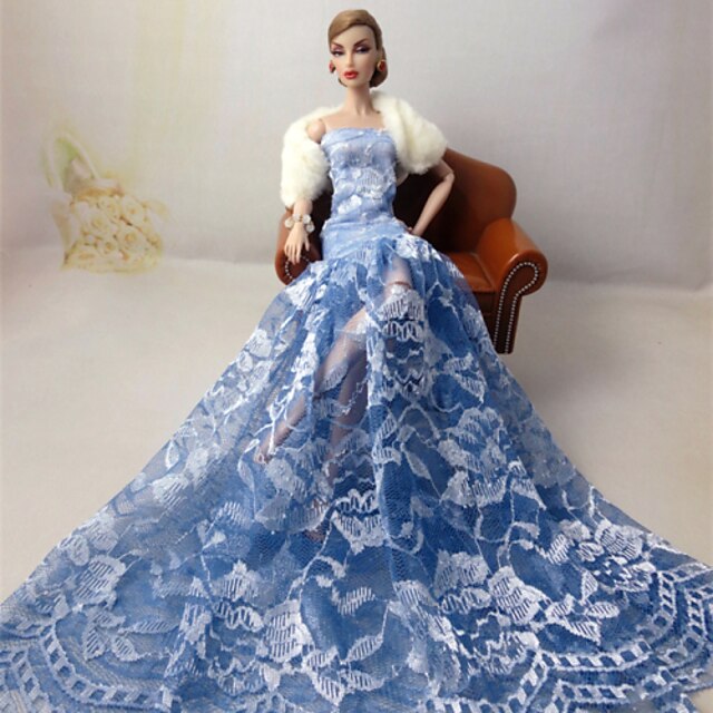  Wedding Dresses For Barbiedoll Polyurethane Leather Dress For Girl's Doll Toy