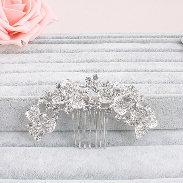  Rhinestone Hair Combs with 1 Wedding / Special Occasion / Casual Headpiece