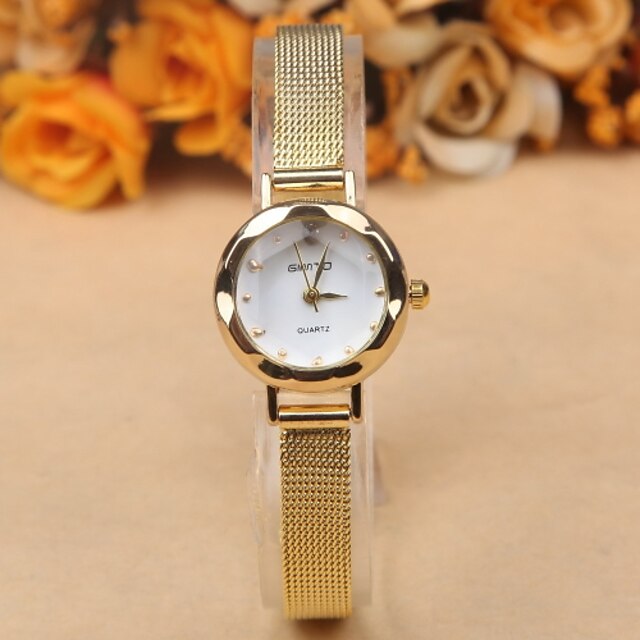  Women's Wrist Watch Quartz Black / White / Brown Casual Watch Analog Elegant Fashion - Golden Silver One Year Battery Life / Stainless Steel / SSUO 377