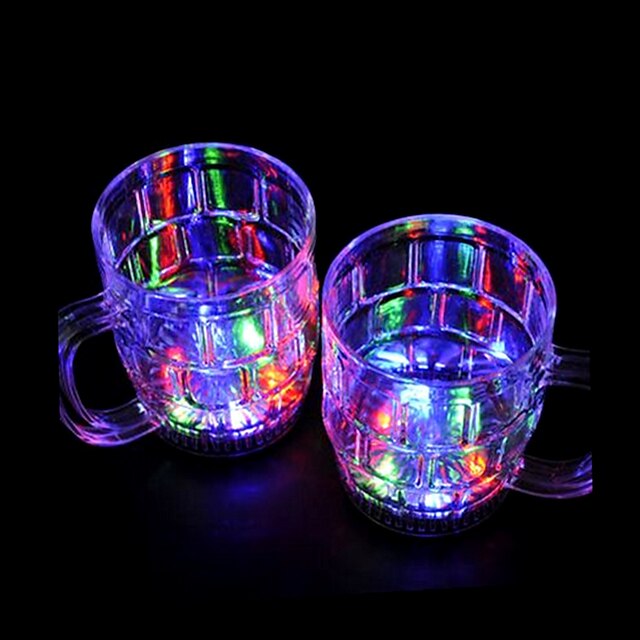  kleurrijke LED-flitser bierglas (2 stuks / 380ml)