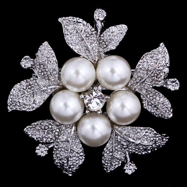  Pentru femei Broșe Floare Petrecere femei Birou Casual Modă Zirconia cubică Broșă Bijuterii Argintiu Pentru Petrecere Nuntă Ocazie specială Aniversare Zi de Naștere Cadou
