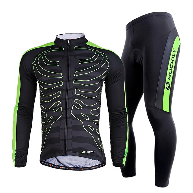  NUCKILY® Cycling Jersey with Tights Men's Long Sleeve BikeBreathable / Quick Dry / Windproof / Ultraviolet Resistant / Moisture