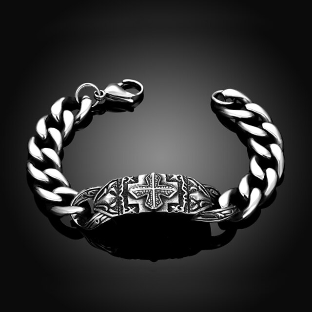  Chain Bracelet Vintage Party Work Casual Titanium Steel Jewelry Costume Jewelry Black