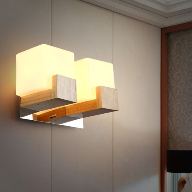  Modern Contemporary Wall Lamps & Sconces Wood / Bamboo Wall Light 110-120V / 220-240V 5 W / E26 / E27