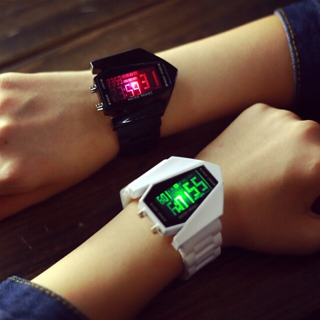  Men's / Women's / Couple's Sport Watch LED Silicone Band Charm Silver / One Year / SODA AG4