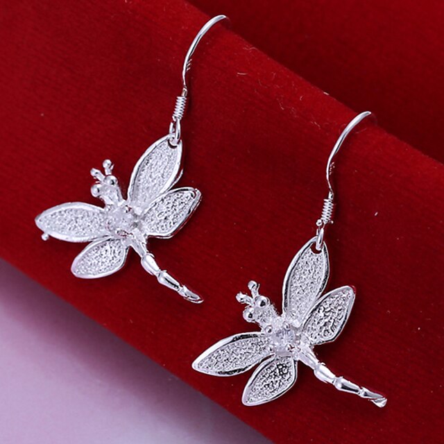  Women's Drop Earrings Luxury Silver Plated Earrings Jewelry Silver For