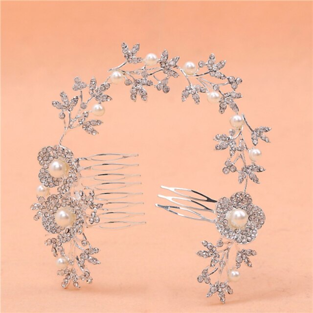  Headbands / Decorations Hair Accessories Crystal / Alloy Wigs Accessories Women's 1pcs pcs 11-20cm cm Wedding / Party Headpieces / Traditional / Classic Crystal