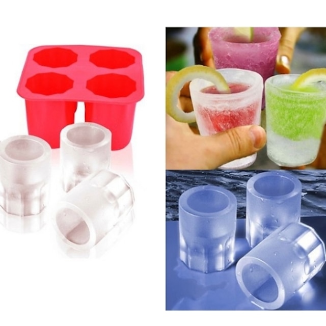 Ice Cup Shape Silicon Freezer Ice Cube Mold Frozen Silicone Form for Ice Cube Tray Ice Cream Molds for Whiskey Vodka Wine Drinks