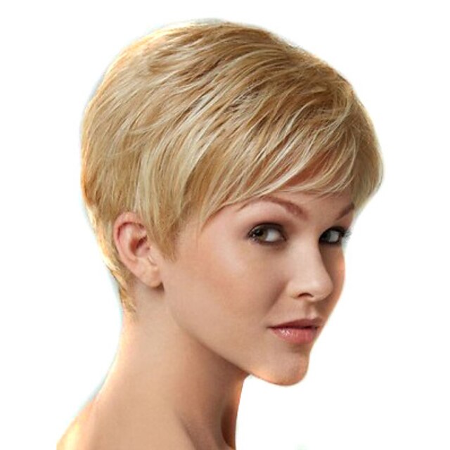  Synthetic Wig Curly Curly Wig Short Blonde Synthetic Hair Women's