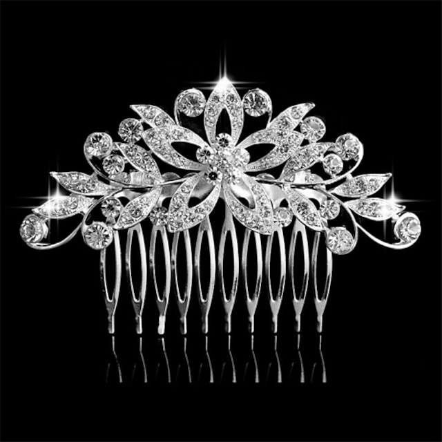  Side Combs Hair Accessories Crystal / Alloy Wigs Accessories Women's 1pcs pcs 6-10cm cm Wedding / Party Headpieces / Traditional / Classic Crystal