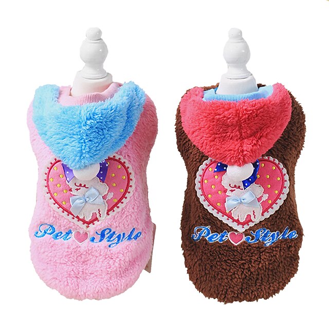  Dog Coat Dog Clothes Brown Blue Pink Corduroy Costume For Winter Men's Women's Fashion