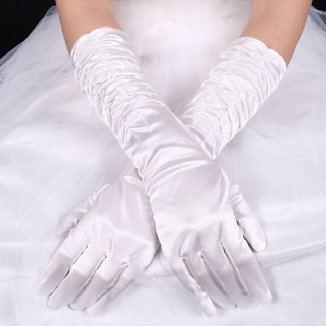  Satin Elastique / Soie Longueur Coude Gant Gants de Mariée Avec Noeud