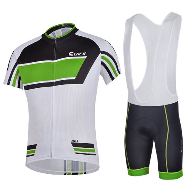  Cycling Jersey with Bib Shorts Men's Short Sleeves Bike Bib Shorts Sleeves Clothing Suits Quick Dry Ultraviolet Resistant Breathable 3D