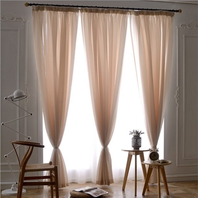  Vitrages Shades Slaapkamer Effen Polyester Jacquard