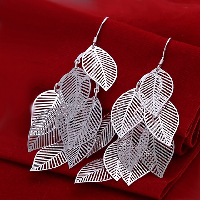  Women's Drop Earrings Chandelier Silver Plated Earrings Jewelry Silver For
