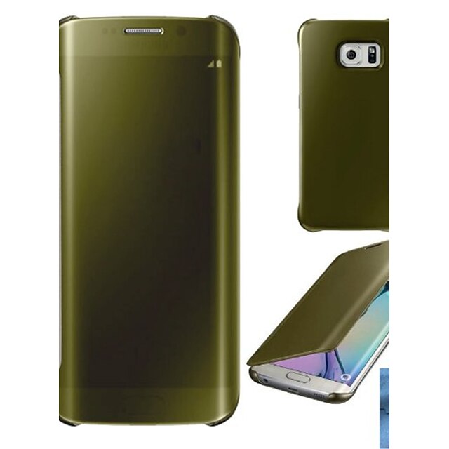  Maska Pentru Samsung Galaxy S6 edge plus / S6 edge / S6 Placare / Oglindă / Întoarce Carcasă Telefon Mată Greu PC / Transparent