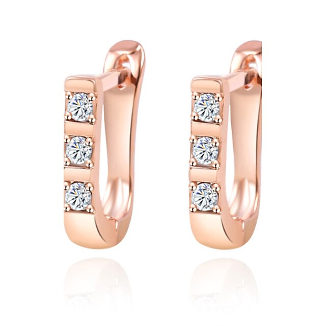  Cubic Zirconia Stud Earrings Zircon Earrings Jewelry Golden / Silver For Wedding Party Daily Casual Sports