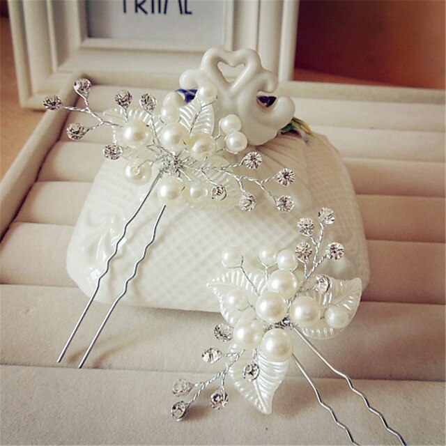  perl rhinestone alloy hair pin headpiece estilo feminino clássico