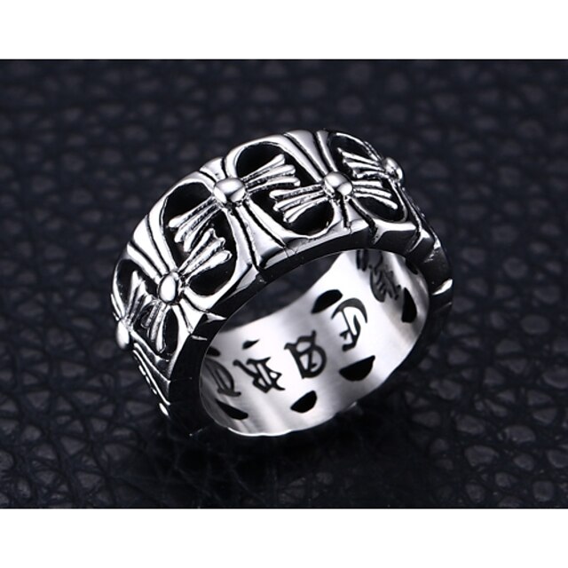  Men's Statement Ring - Vintage, Rock, Hyperbole 9 / 10 / 11 Black / White For Wedding / Party / Daily