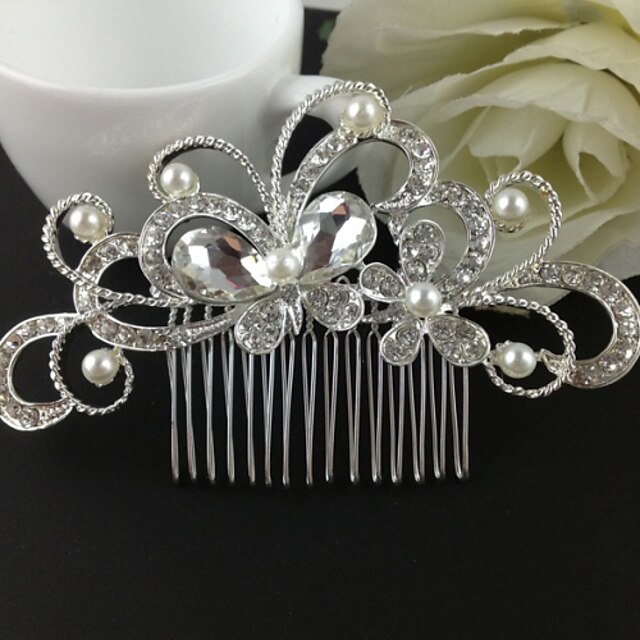  Alloy Hair Combs with 1 Wedding / Special Occasion Headpiece