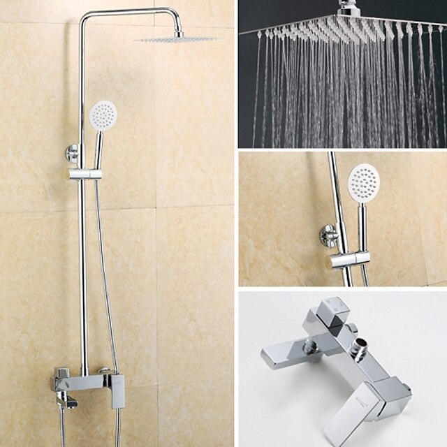  Shower Faucet - Contemporary Chrome Ceramic Valve / Brass / Single Handle One Hole