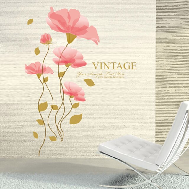  Third Generations Of Decoration Waterproof And Easily Removable Wall Stickers Of Lotus For Romantic Wedding Room