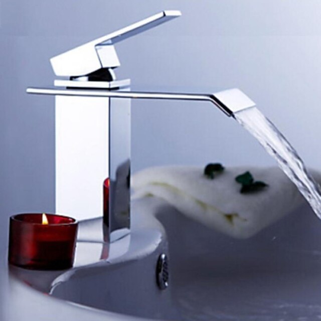  Robinet lavabo - Jet pluie Chrome Set de centre Mitigeur un trouBath Taps