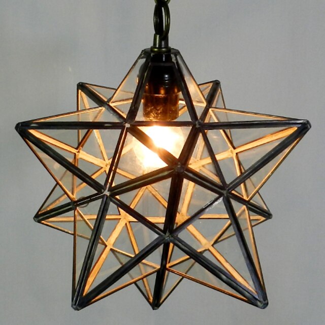  30CM Tiffany The Pentagon Star Light Contracted And Contemporary Chandelier Lamp LED