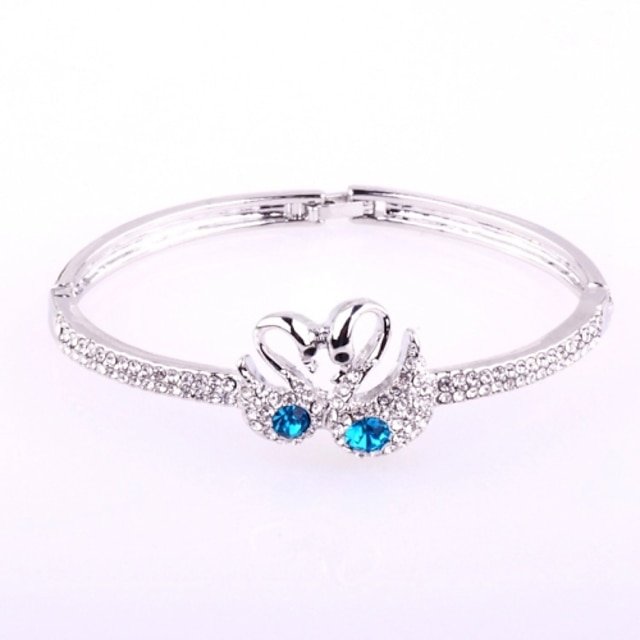 Women's Crystal Bracelet Bangles - Crystal Love Bracelet Silver / Golden For Wedding / Party / Daily
