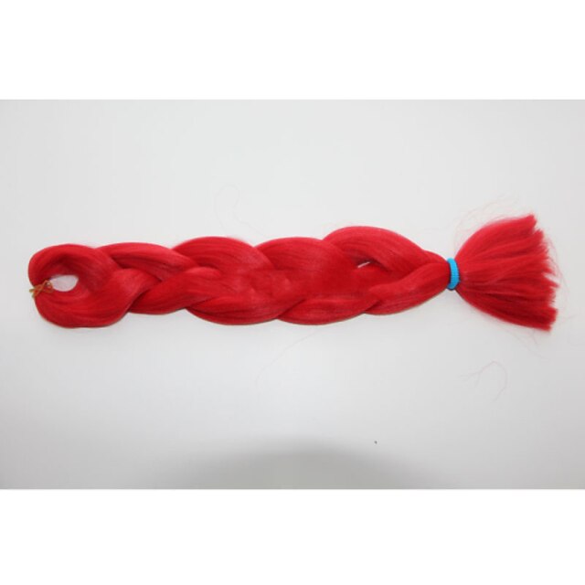  1 12packs red braiding hair beautiful color high temperature braiding hair 100g pcs synthetic braiding hair extensions