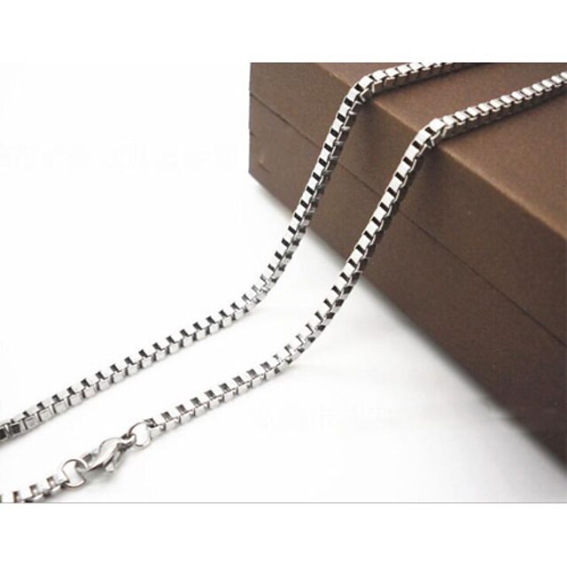  Men's Chain Necklace Titanium Steel Silver Necklace Jewelry For Christmas Gifts Casual Daily