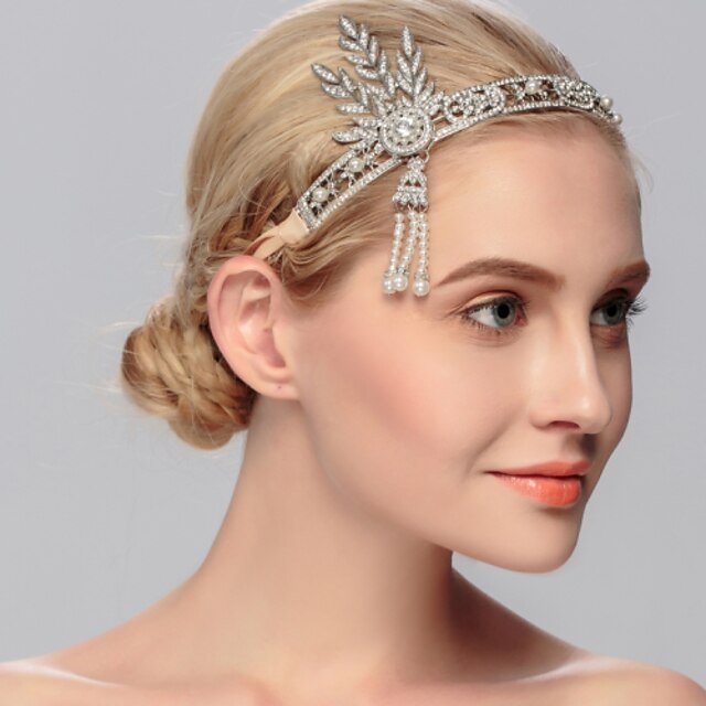 Rhinestone Tiaras / Headwear with Floral 1pc Wedding / Special Occasion / Casual Headpiece