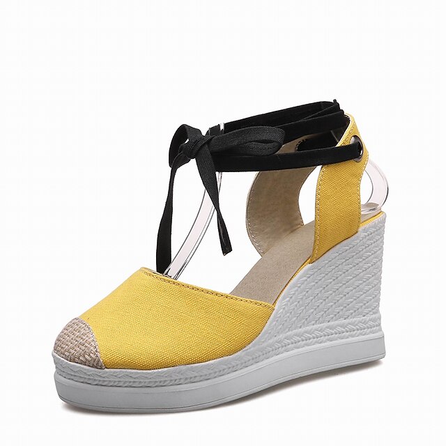  Women's Shoes Canvas / Wedge Heel Wedges / Heels / Platform / D'Orsay & Two-Piece / Ankle Strap Sandals