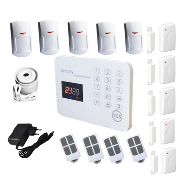  KONLEN Thuis Alarmsystemen GSM Platform GSM Draadloos Toetsenbord / SMS / Telefoon 433 Hz voor