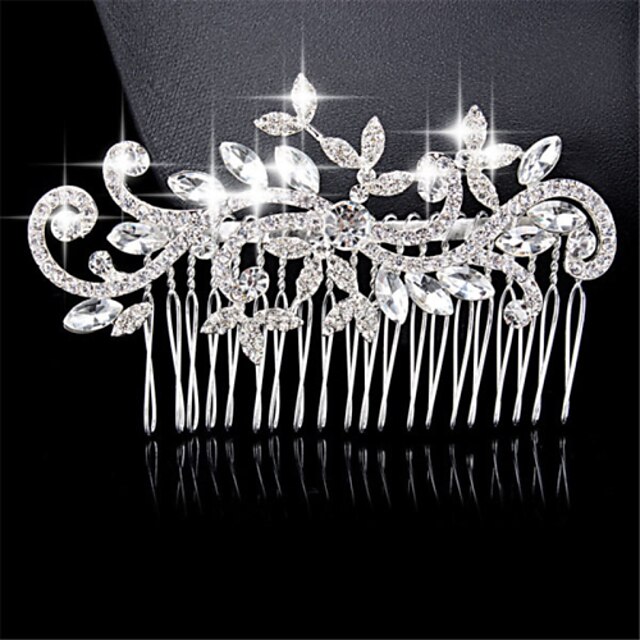  Side Combs Hair Accessories Crystal / Alloy Wigs Accessories Women's 1pcs pcs 6-10cm cm Wedding / Party Headpieces / Traditional / Classic Crystal