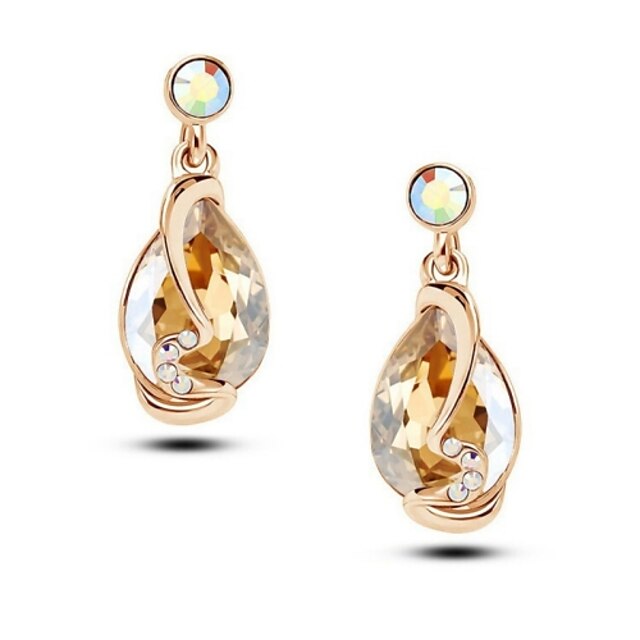  Women's Crystal Drop Earrings - Crystal Red / Blue / Golden For Wedding / Party / Daily