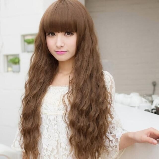  european extra long high quality curly synthetic hair wigs