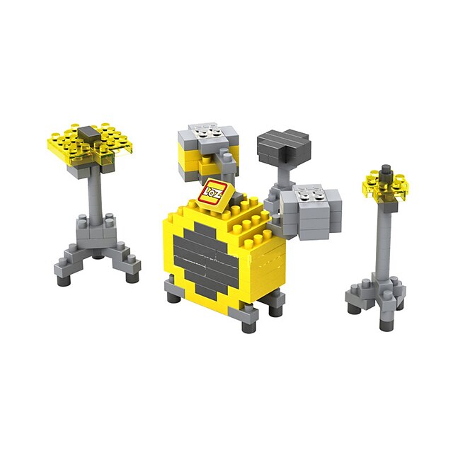  LOZ Építőkockák Katonai blokkok Fejlesztő játék LOZ Diamond Blocks Építési készlet játékok 140 pcs Hegedű Hangszerek Dob felszerelés Jazz dob Katona összeegyeztethető ABS Legoing DIY Rajzfilmfigura