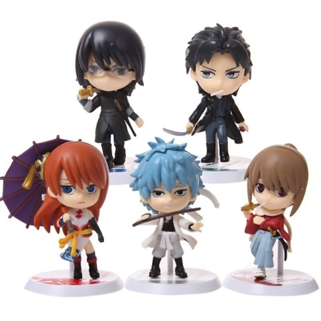  Anime Action Figures Inspired by Gintama Cosplay PVC 6.5cm CM Model Toys Doll Toy