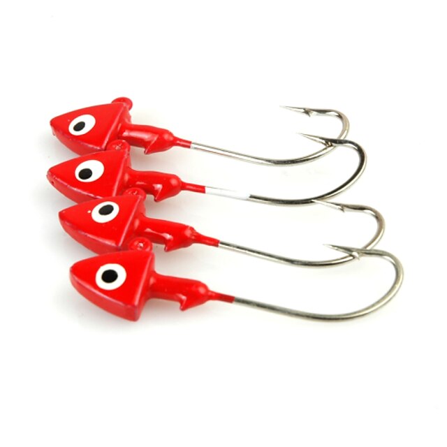  Fishing-10 pcs Red Metal-Brand  New Bait Casting / Spinning / Freshwater Fishing / Bass Fishing / Lure Fishing / General Fishing