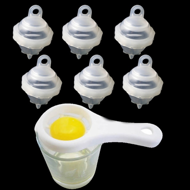  1PCS The Egg Yolk Separator+6PCS Egg-Boiler Egg Steamer