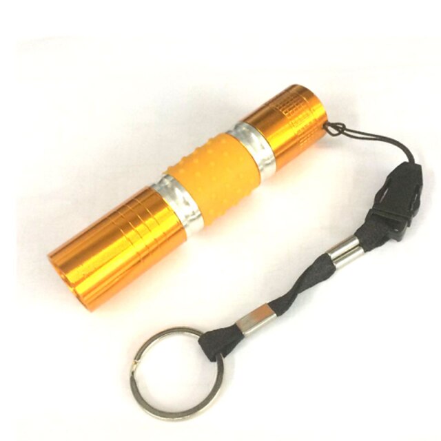  1 LED Flashlights / Torch LED 100 lm 1 Mode LED Waterproof Night Vision Small Size Camping/Hiking/Caving Everyday Use Gold